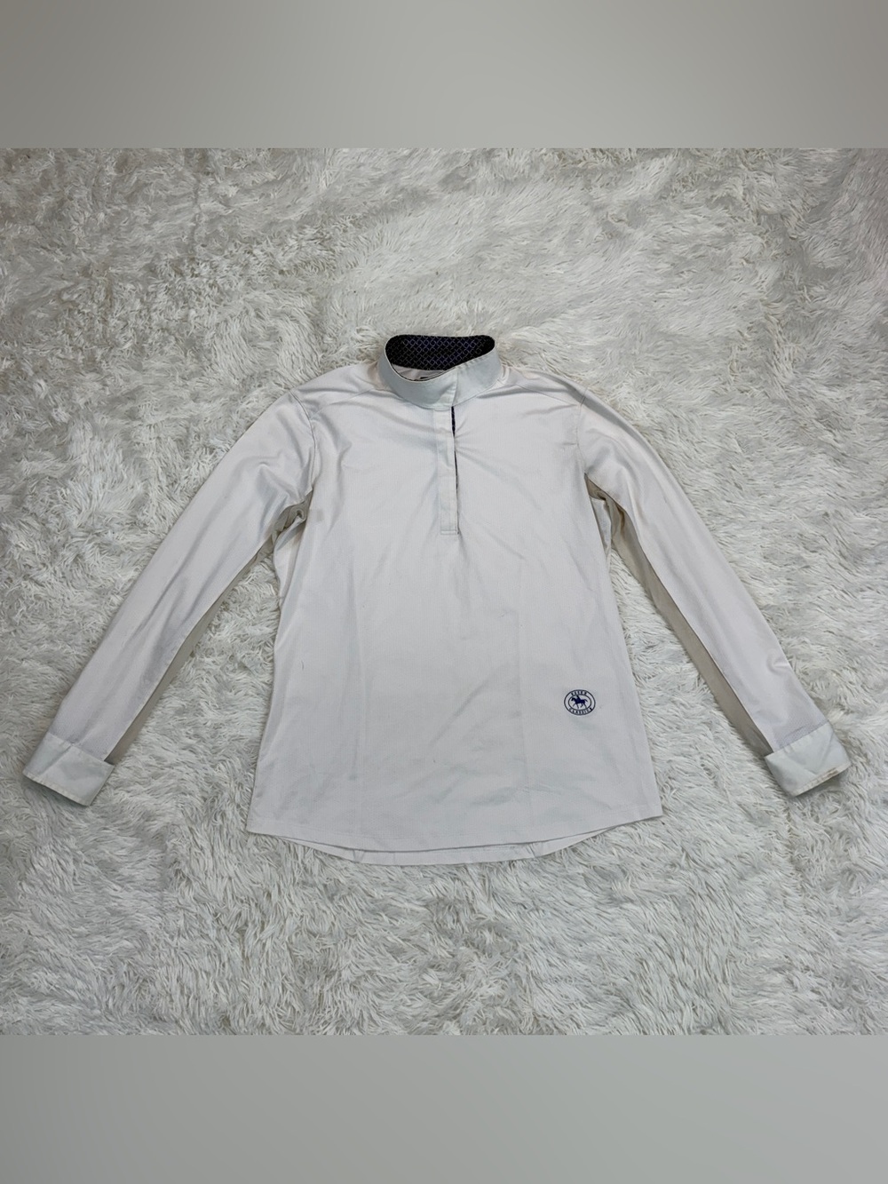 Women’s XL White Essex Classics Long Sleeve Horseback Riding Show Shirt. Good Co